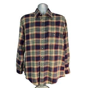Viyella by Gant Plaid Wool Blend Button Down, Size L